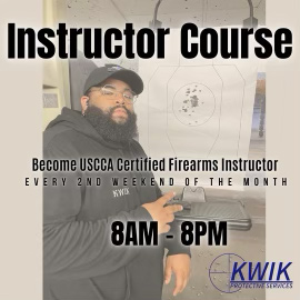 Firearms Instructor course every second weekend of the month 